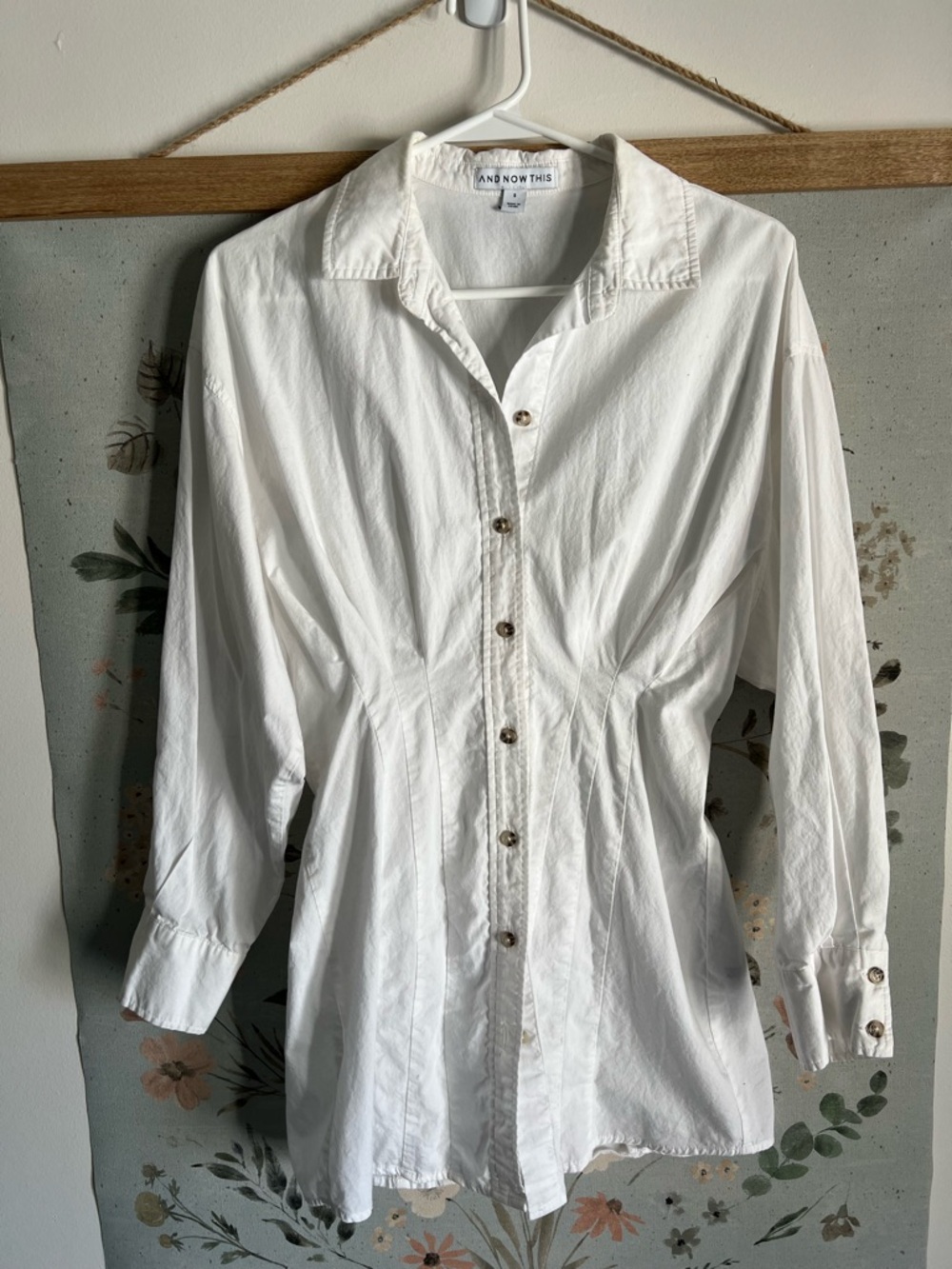 And Now This White Button-Front Blouse